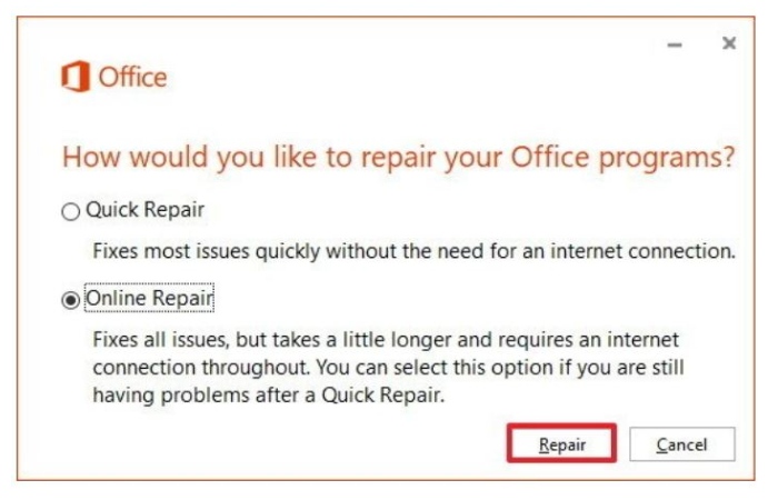 Use Microsoft Auto-Repair Tool pii_email_1606b61a08e6a2cf4db9