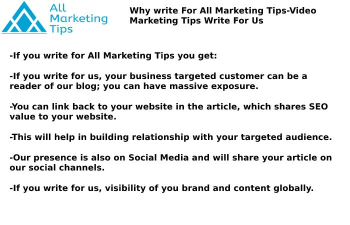 Video Marketing Tips Write For Us