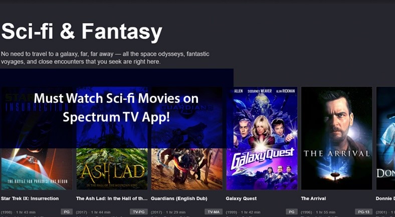 Must Watch Sci-Fi Movies on Spectrum TV App!