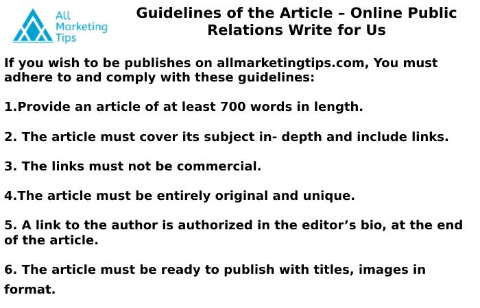 Online Public Relations Guidelines