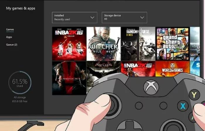 Select My games & apps from the XBox One home screen.