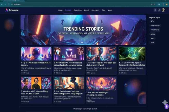 Artaverse.org Trending Stories